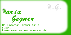 maria gegner business card